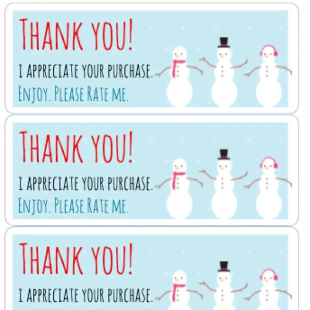Thank You Stickers Order Shipping Labels Box Mailing Label Sticker